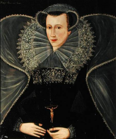 Exemplo de figurinos históricos: pintura Rainha Mary Stuart, da Escócia, figura histórica original retratada pela série The Reign