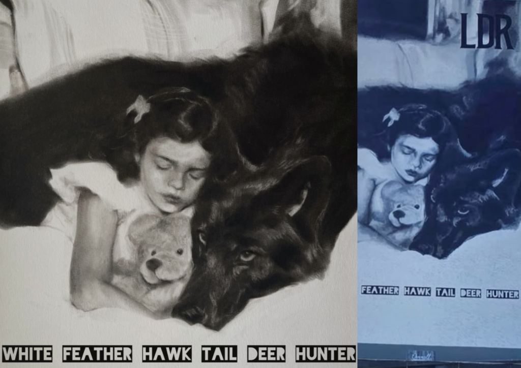“White Feather Hawk Tail Deer Hunter” - Stove