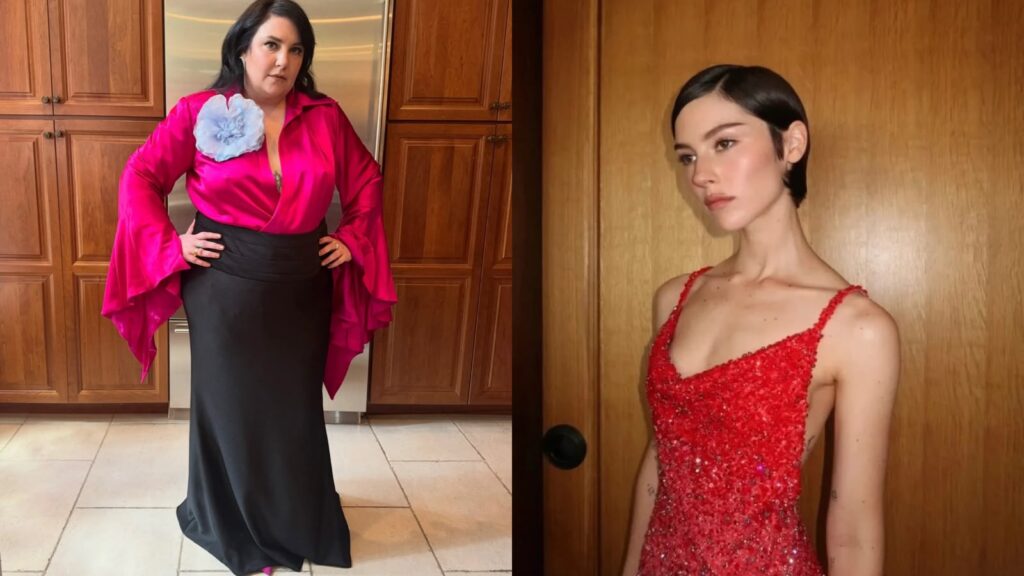 Os looks dos convidados focou em cores ousadas e em uma paleta vibrante 