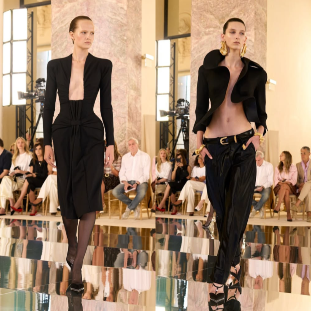 O Abismo de Daniel Roseberry para a Schiaparelli, alta-costura 2026 – looks 13 e 14.
