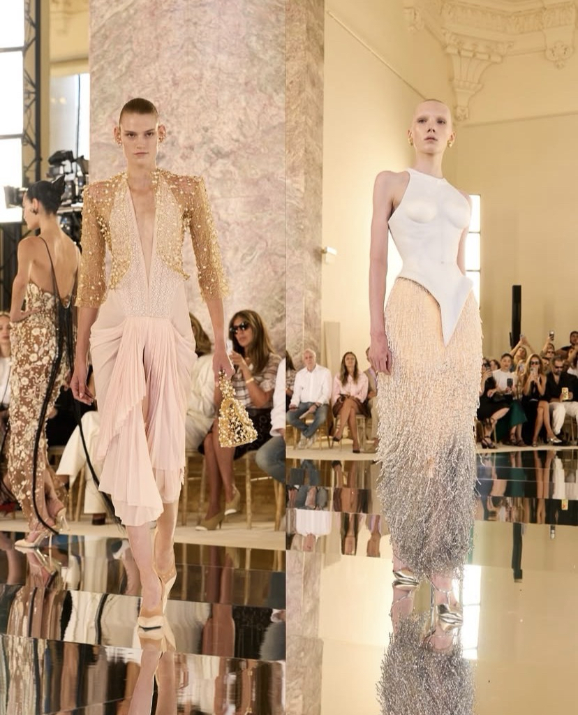 O Abismo de Daniel Roseberry para a Schiaparelli, alta-costura 2026 – looks 9 e 10.