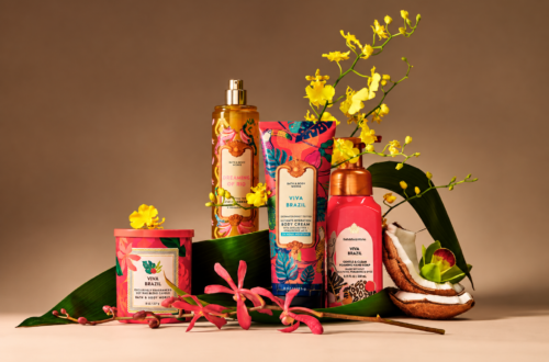 Produtos de fragrâncias e cuidados corporais no mercado de beleza.